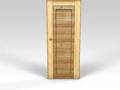 Wooden door 2 Free 3D model