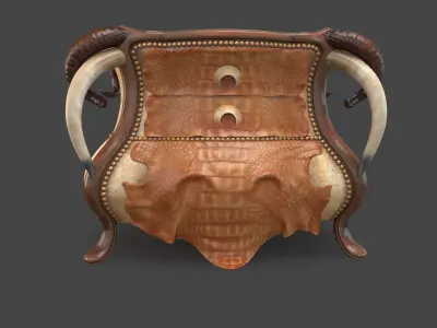  African Decorative Furniture Collection – High-Quality 3D Models 