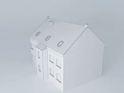 European Style Small Building Low-poly 3D model
