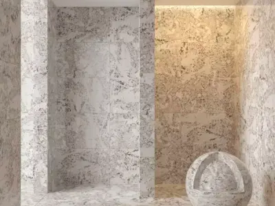 Marble wall 22 3D model