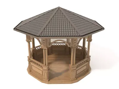 Wooden Gazebos 3D model