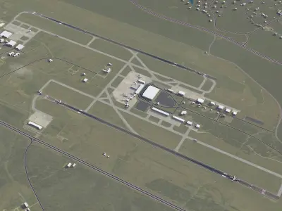 Jackson - Medgar Wiley Evers Airport Low-poly 3D model