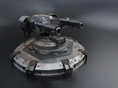 Futuristic Cannon 3D model