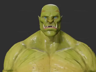 orc creature Low-poly 3D model
