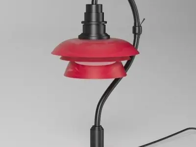 Pink Table Lamp 3D model