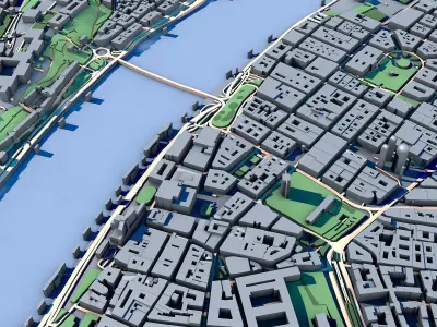 Cityscape Budapest Hungary 3D model