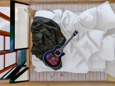 Timber Frame Architectural a frame house with structural details 3D model