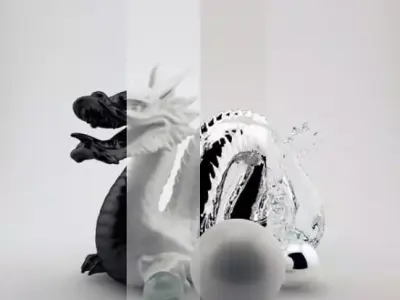 Studio Light Setup VRAY 3D model