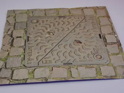 Cover manhole 01 Low-poly 3D model