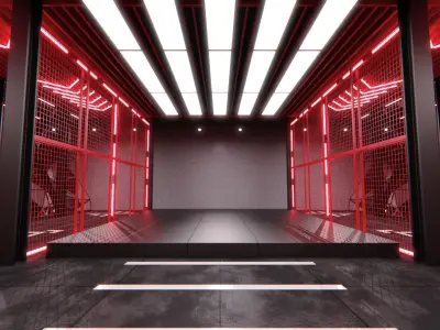 Neon Urban Room 3 3D model