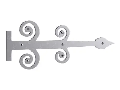 Wrought Iron Garage Door Hinges 3D model