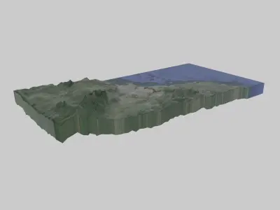 Dar es Salaam City Low-poly 3D model