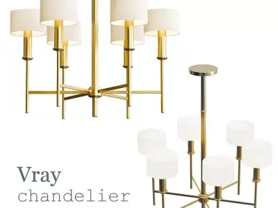 Jonathan Browning Modern Chandelier 3D model