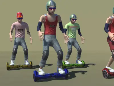 Hoverboard Actions 3D model