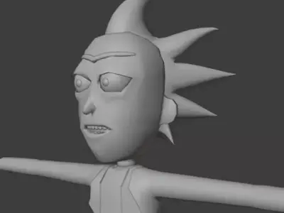 Rick and Portal Ray Low-poly 3D model