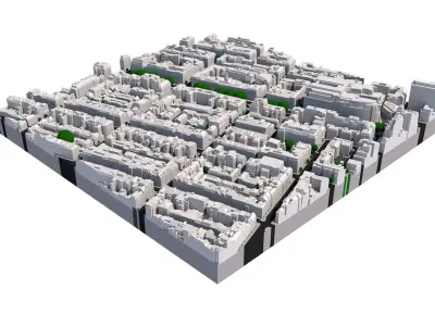 London city tile Level 2 block TQ2881 North East 3D model