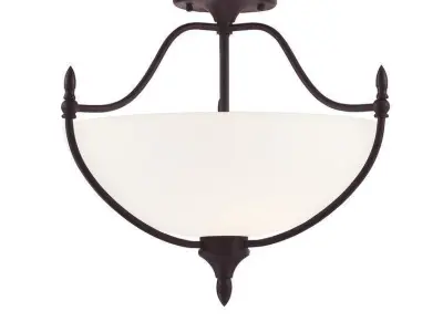 Ellender 3 - Light Bowl Semi Flush Mount - 2 Colour Free 3D model
