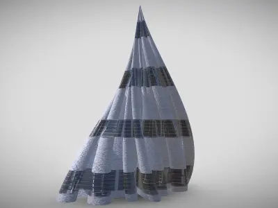 Tube Building Concrete 3D model