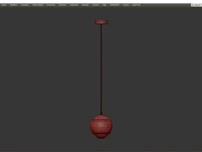 BENDIX four sphere pendant lights Low-poly 3D model