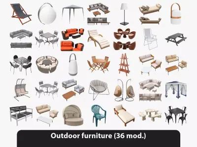 Outdoor furniture 3D model