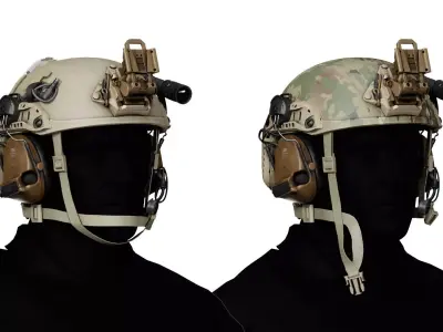 OPSCORE FTHS BALLISTIC HELMET Low-poly 3D model