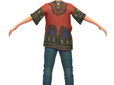 Cartoon High Poly Subdivision Avatar 021 3D Model Low-poly 3D model