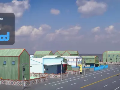 TW Street T-Intersection 04 3D model