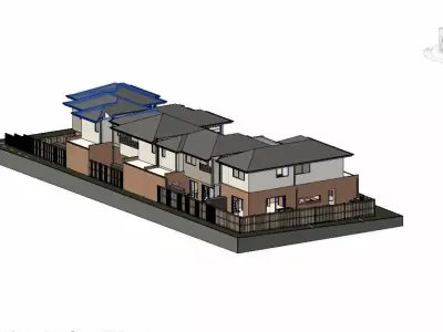 house complete revit project p5 3D model