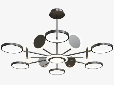 Circles Chandelier  Low-poly 3D model