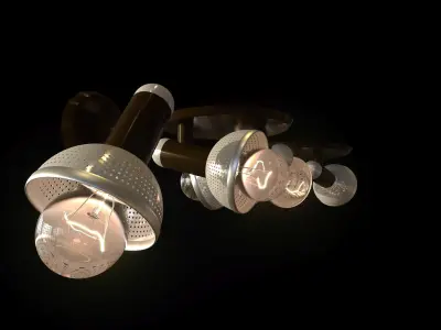 90s Lamps Set 3D model