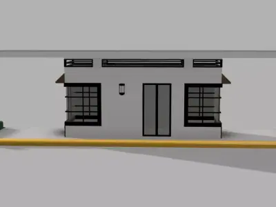 Modern Guard House Low-poly 3D model