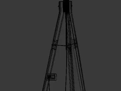 Floor Lamp Loft Industrial 3D model