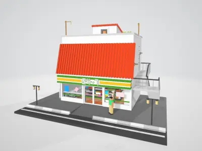 convenience store Free 3D model purchase