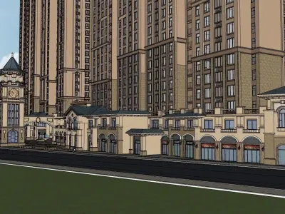 ancient archiecture highrise 3D model