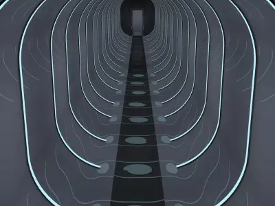  Sci Fi Tunnel 3D model