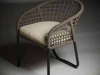 Sardinia Dining Chair Low-poly 3D model