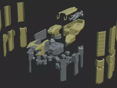ARACHNID mech 3D print model