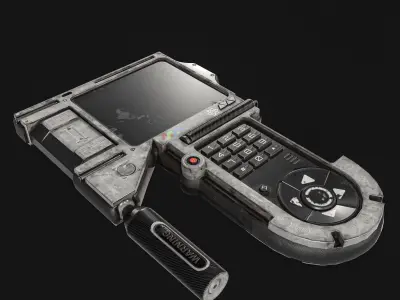 Sci-fi GPS Navigator Low-poly 3D model