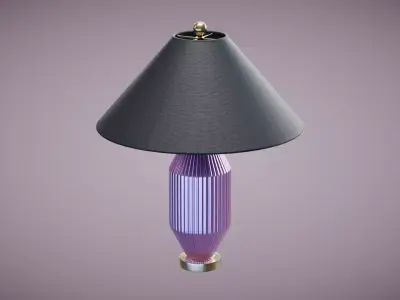 Glass Table Lamp Low-poly 3D model