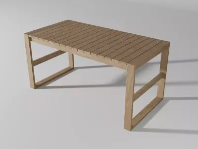 BK15 dining table Low-poly 3D model