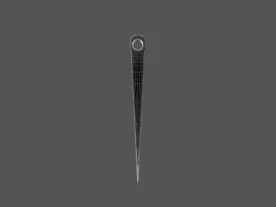 Cartoon Needle v1 002 Low-poly 3D model