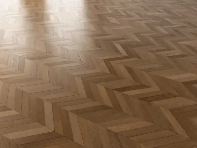 Parquet vol01 French Chevron 8K Seamless PBR Materials Texture