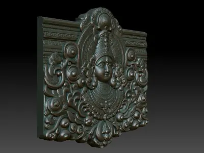 Indian Temple Wall basrelief 09 240613 3D print model