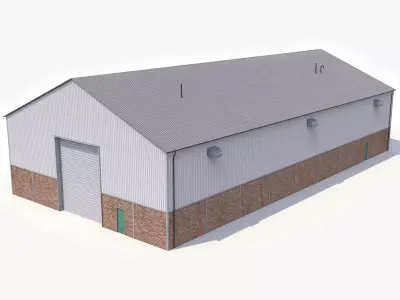 Industrial Building 43 PBR Low-poly 3D model