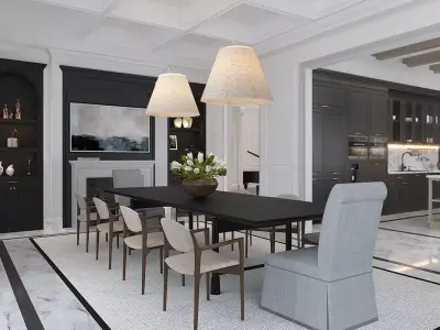 Dining Room Kitchen and Conservatory Modern Classic 3D model