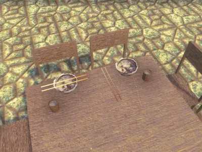 PSX Ramen Table Soup 3D model