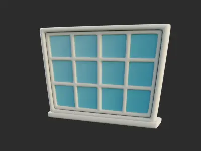 Cartoon Window 28b 3D model