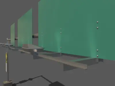 street decoration combo Low-poly 3D model