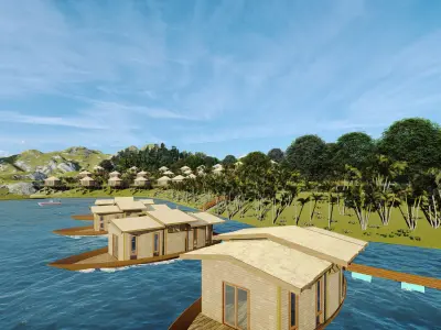 Laos Thalat Resort 3D model