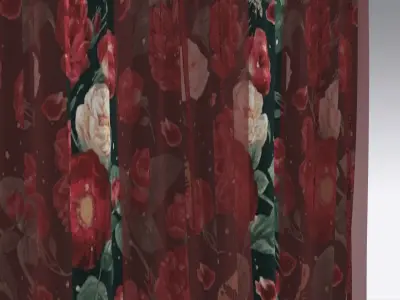 Curtain Low-poly 3D model